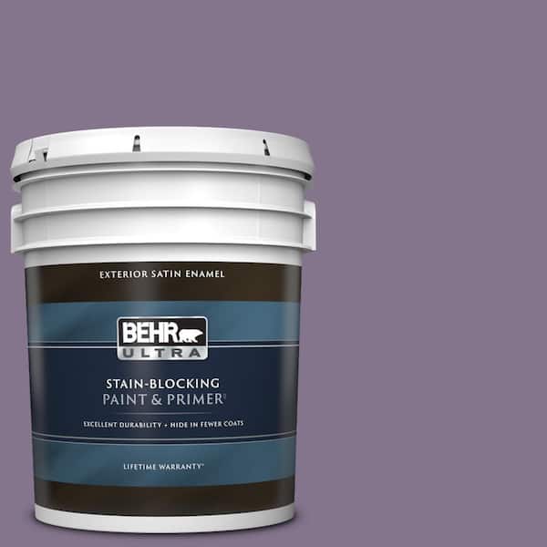 BEHR ULTRA 5 gal. #S100-5 Purple Potion Satin Enamel Exterior Paint & Primer