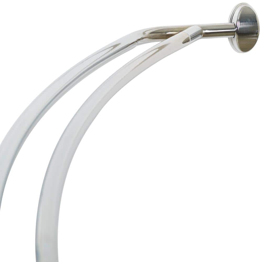 Zenna Home 36 in. - 60 in. PVC Tension Shower Rod Cover in White 600W - The Home  Depot