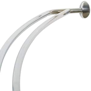 NeverRust 45 in. to 72 in. Aluminum Double Curved Shower Rod in Chrome