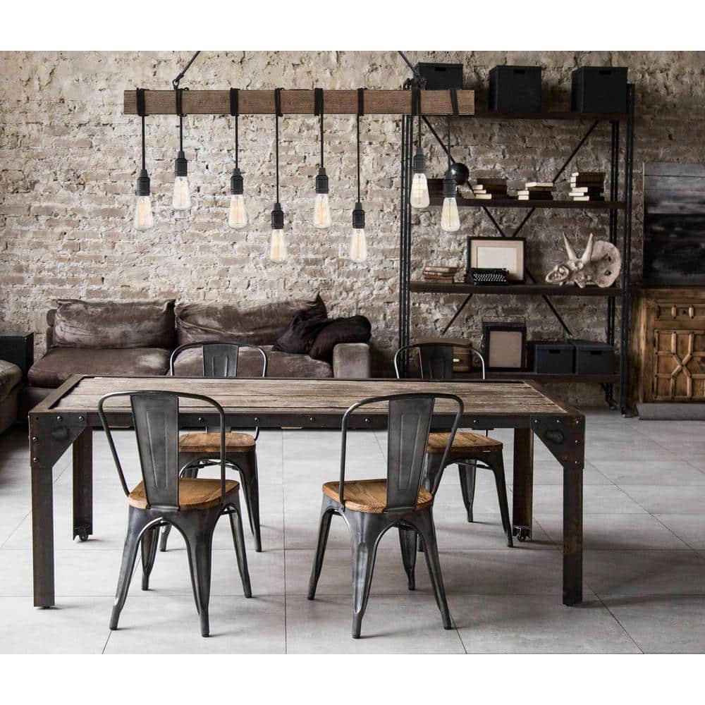 Savoy House Burgess 8-Light Rustic Bronze Linear Pendant