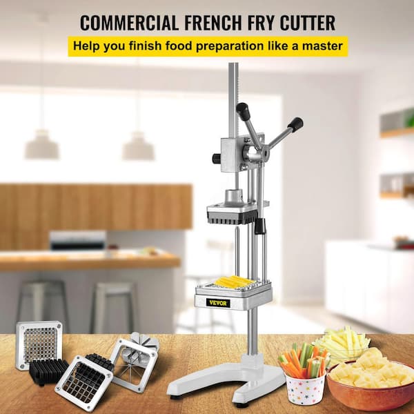 VEVOR French Fry Cutter 4 Blades Commercial Chopper Vegetable Fruit Dicer  for Potato Carrot Cucumber Onion Mushroom SDQTJBXGSDBDDQU0VV0 - The Home  Depot