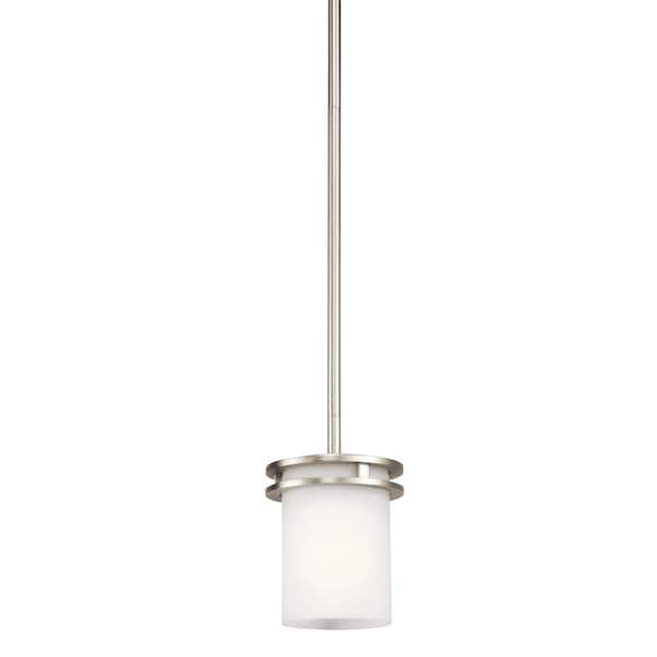 KICHLER Hendrik 7.5 in. 1-Light Brushed Nickel Contemporary Shaded