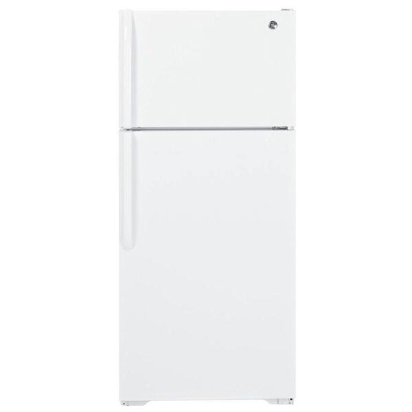 GE 28 in. W 16.5 cu. ft. Top Freezer Refrigerator in White