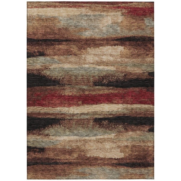 Addison Rugs Chantille Machine Washable Indoor/Outdoor Abstract ACN942 Mocha 2 ft. 6 in. x 3 ft. 10 in. Area Rug