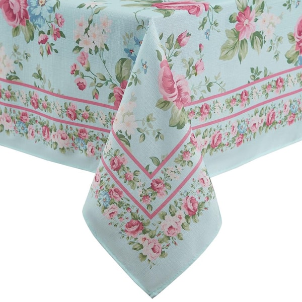 Threadmade Home Vintage Floral Garden Tablecloth, Multicolor - 52"W x 70"L
