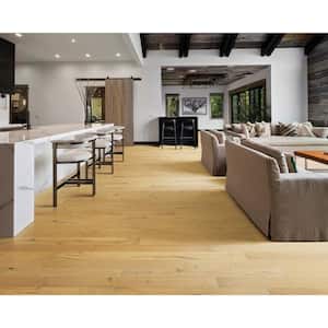 Patton Avenue Barley Buff Oak 0.5 in. T x 5 in. W Wirebrushed Engineered Hardwood Flooring (29.54 sq. ft./case)