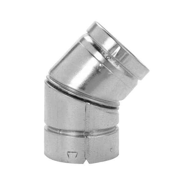 Selkirk Model RV Type B Gas Vent 5in. Steel Adjustable 45/60 Degree Gas Vent Elbow