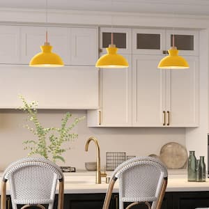 Matisse 1 -Light Yellow Single Dome Pendant with Metal Shade