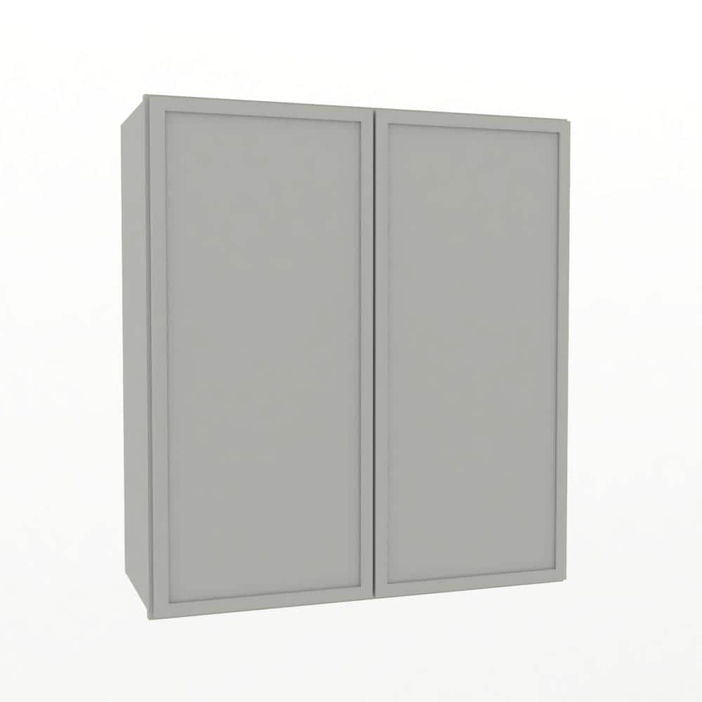 Leyton 27 in. W x 12 in. D x 42 in. H Ready to Assemble Plywood Slim Shaker Wall Kitchen Cabinet in Dove Gray price history on PriceWatchPro