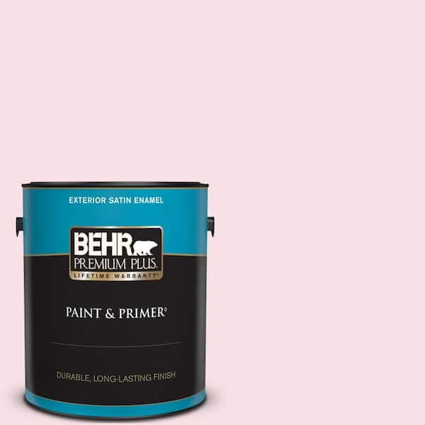 BEHR PREMIUM PLUS 1 gal. #110A-2 Poetic Princess Satin Enamel Exterior ...