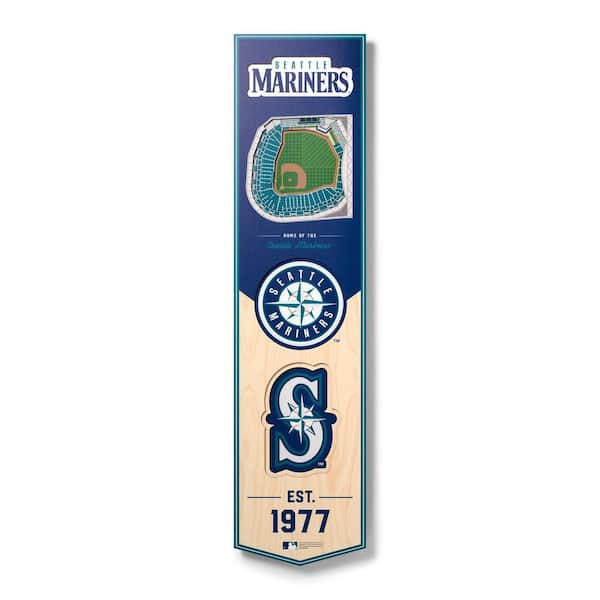 YouTheFan MLB Seattle Mariners Wooden 8 in. x 32 in. 3D Stadium Banner ...