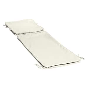 ProFoam 72 in. x 21 in. Outdoor Chaise Cushion Cover, Sand Cream