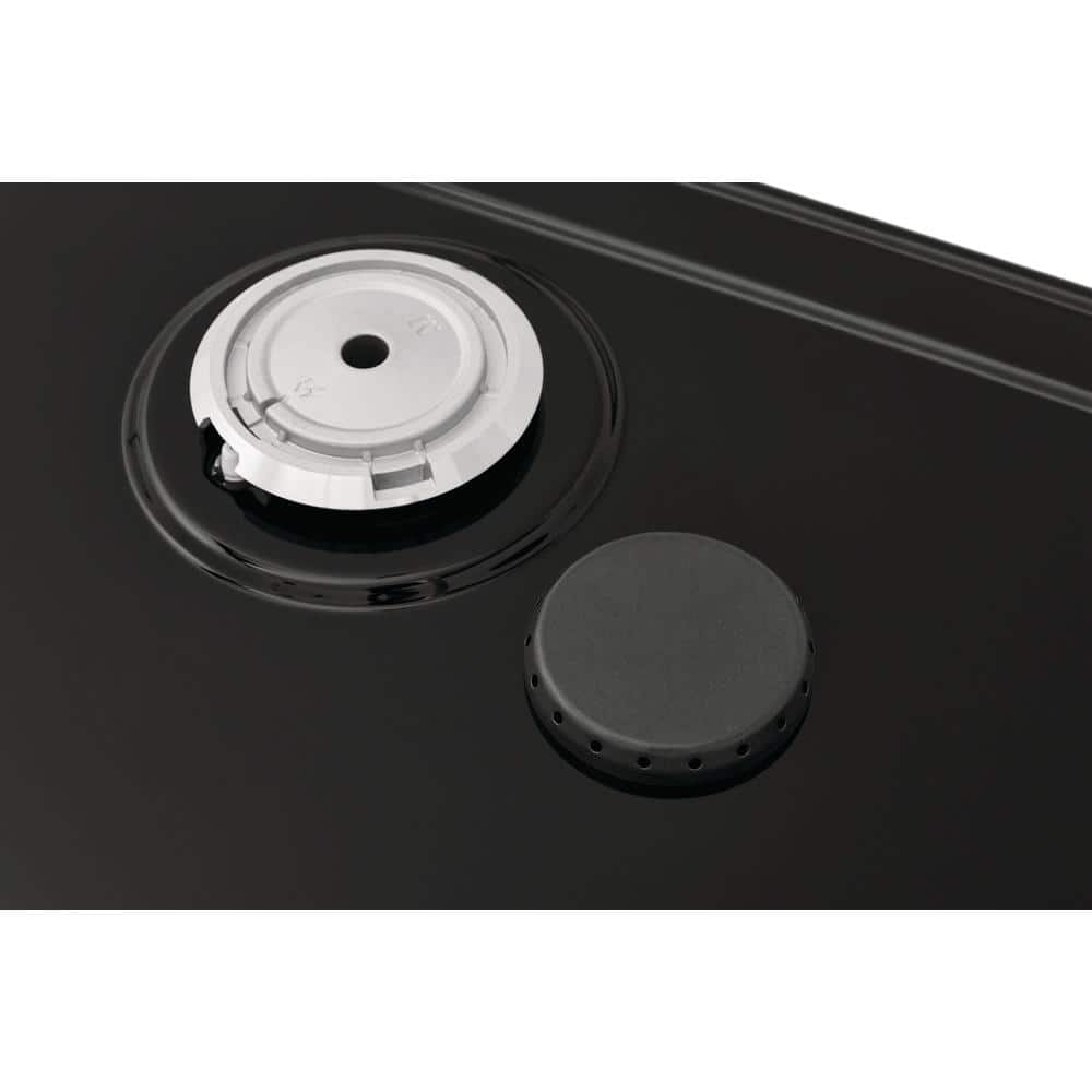 30 Inch Black Cast Iron Gas Cooktop with 4 Burners