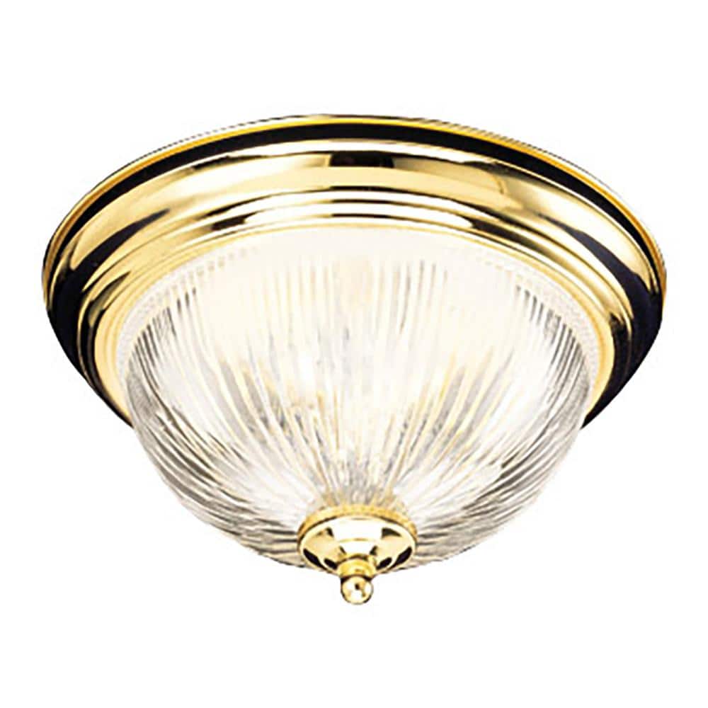 Design House 503045 Millbridge 2 Light Ceiling Mount Polished Brass