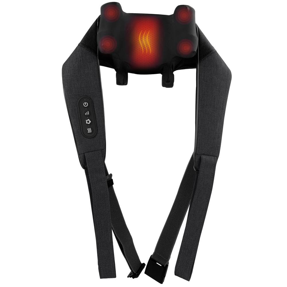 Wave Heated Neck & Back Massager with Heat, Cordless and Hands-Free