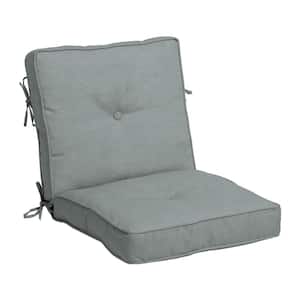 Plush PolyFill 21 in. x 20 in. Outdoor Dining Chair Cushion in Stone Grey Leala