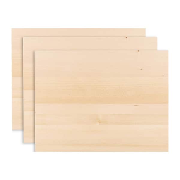 Walnut Hollow 3/4 in. x 11 in. x 14 in. Edge-Glued Basswood Hardwood Boards (3-Pack)