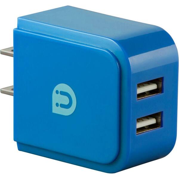 Uber 2.0 - 2.4 Amp AC USB Adapter, Blue