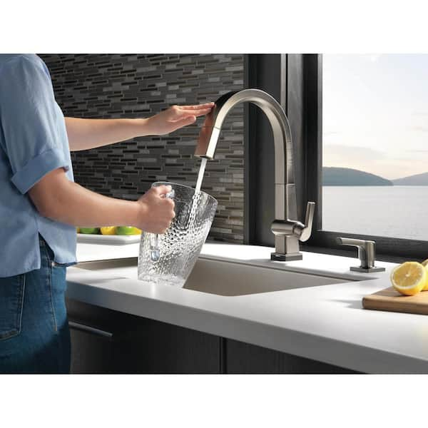 Delta Faucet Junction Matte Black Kitchen Faucet Black, Kitchen Faucets With Pull Down Sprayer, Kitchen Sink Faucet, Faucet For Kitchen Sink, Magnetic