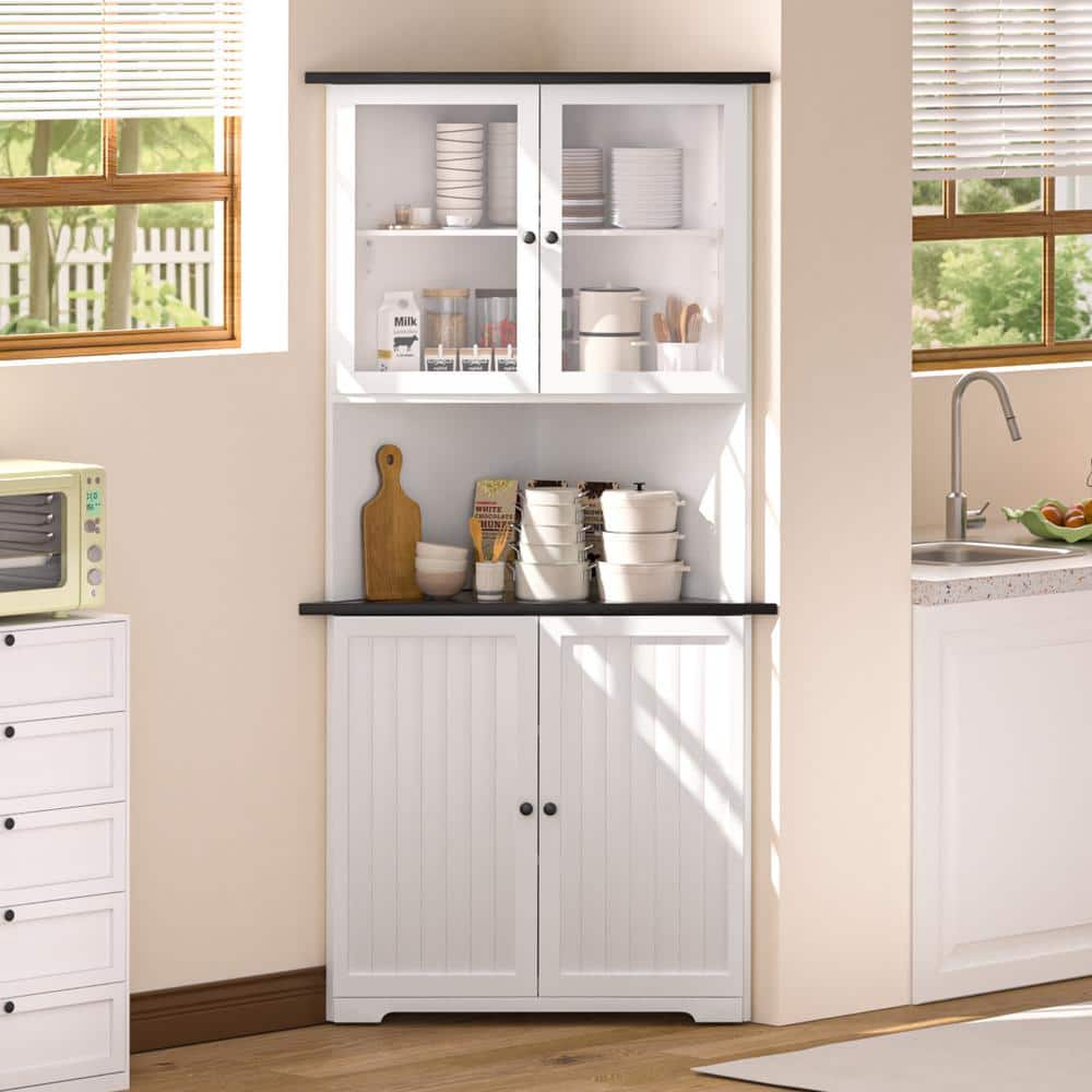 VEIKOUS Corner Pantry Organizer Cabinet