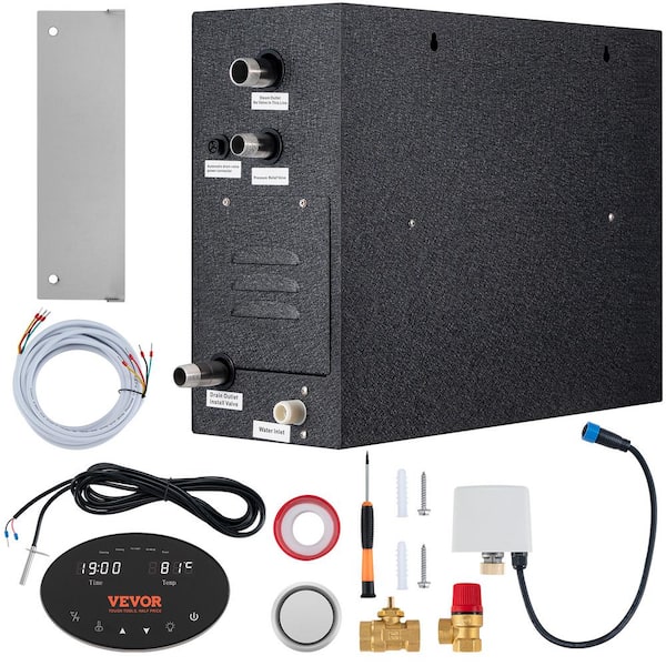 Steam Shower Generator 15000-Watt Segmented Heating and Temperature Customization Home Steam Generator