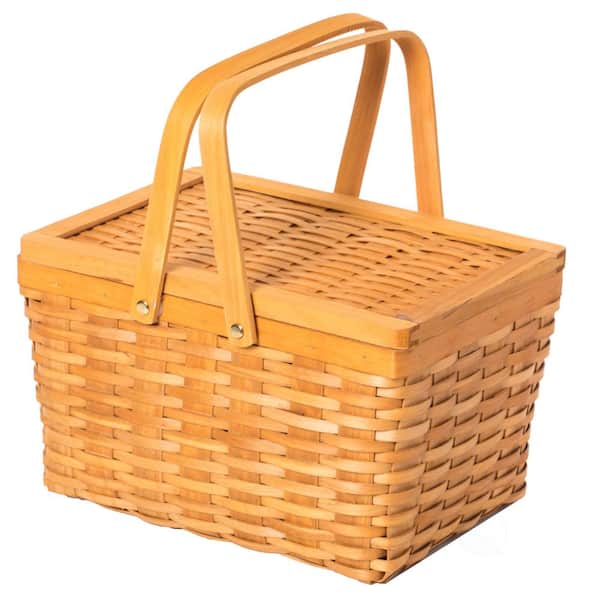 Peck Wood Basket w/Handle (50 pack) - Glacier Valley Enterprises