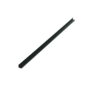 1/4 in. D x 1/4 in. W x 36 in. L Black Styrene Plastic 90° Even Leg Angle Moulding 12 Total Lineal Feet (4-Pack)