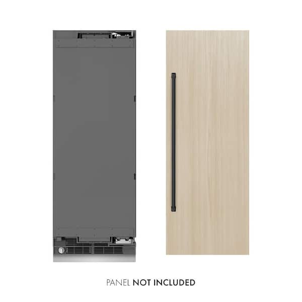 30 in. 16.7 cu. ft. Panel Ready Freezerless Column Refrigerator with Graphite Gray Interior and Matte Black Accents