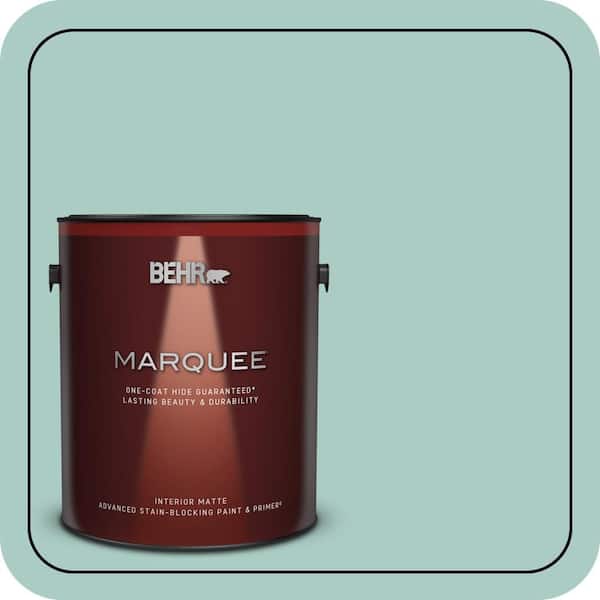 BEHR MARQUEE 1 gal. #M440-3 Baby Aqua One-Coat Hide Matte Interior Paint & Primer