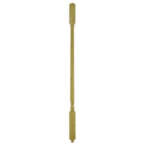 41 in. x 1-1/4 in. Unfinished Red Oak Square-Top Baluster