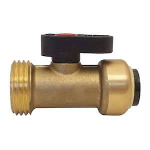 1/2 in. Brass Push-To-Connect x 3/4 in. Male Hose Thread Straight Washing Machine Ball Valve
