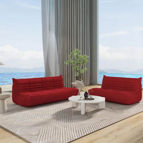 Magic Home Caterpillar 69 in. Armless Velvet Curved Comfy