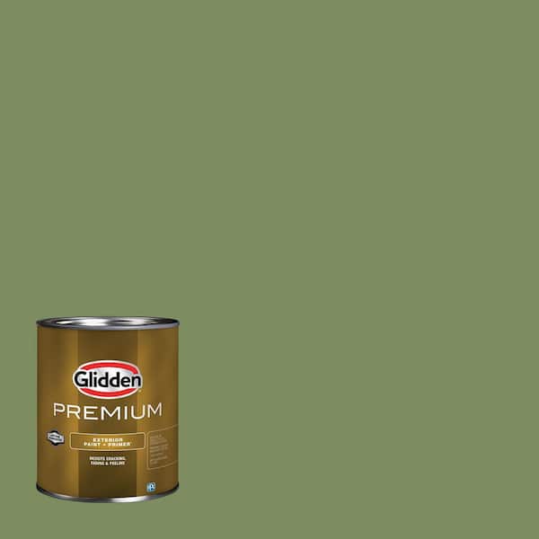 Glidden Premium 1 qt. Moss Point Green PPG1121-6 Flat Exterior Latex Paint