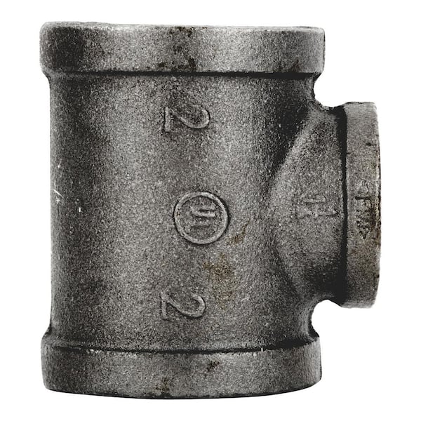 STZ 2 in. x 2 in. x 1-1/4 in. Black Iron Reducing Tee