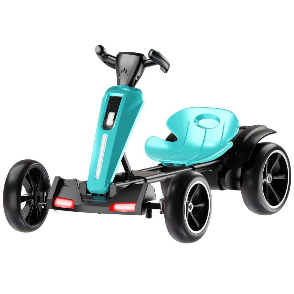 Light Blue 12V Electric Kids Pedal Go Kart, Outdoor Ride on Toy with Adjustable Seat, 4 Non-Slip EVA Wheels price history on PriceWatchPro