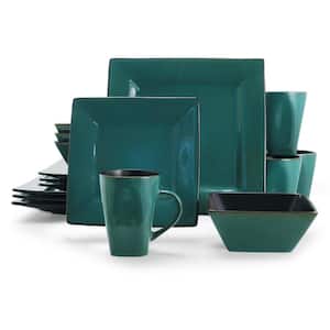 Kiesling 16-Piece Casual Black and Blue Stone Dinnerware Set (Service for 4)