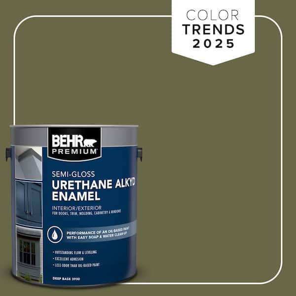 BEHR PREMIUM 1 gal. #PPU9-24 Amazon Jungle Urethane Alkyd Semi-Gloss Enamel Interior/Exterior Paint
