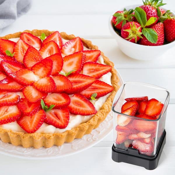 Stainless Steel 3-in-1 Fruit Slicer w/Detachable Cup&Push Plate for Easy Cleaning&Safe Slicing - BPA-Free Kitchen Gadget