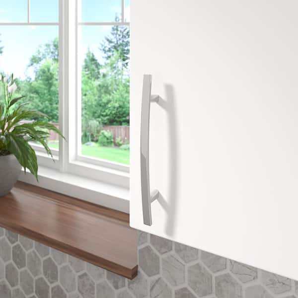 Padova Collection 5 1/16 in. (128 mm) Classic Polished Nickel Rectangular Cabinet Arch Pull