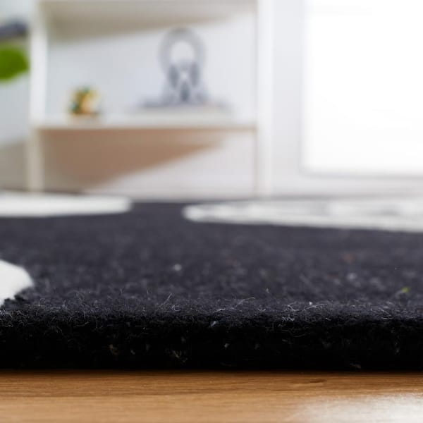 SAFAVIEH Rodeo Drive Black/Ivory 4 ft. x 6 ft. Abstract Area Rug
