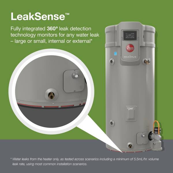 Rheem Maximus Super High Efficiency 50 gal. Tall 12-Year 100,000 BTU  Natural Gas Tank Water Heater XG50T12UHN100U0 - The Home Depot