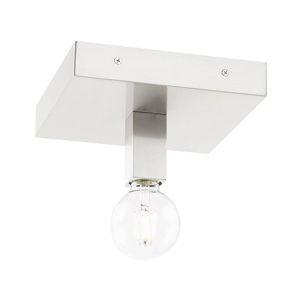 Solna Sleek Minimalist Brushed Nickel LED Flush Mount Light
