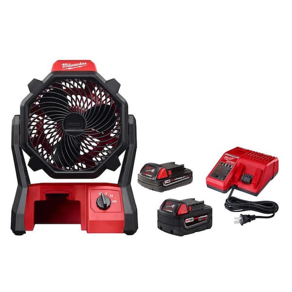 Milwaukee M18 18-Volt Lithium-Ion Cordless Jobsite Fan w/One 5.0