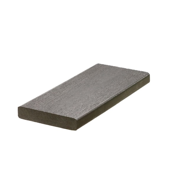 Optima Dekk 1 in. x 6 in. x 20 ft. Boardwalk Grey Solid Edge Composite Deck Board