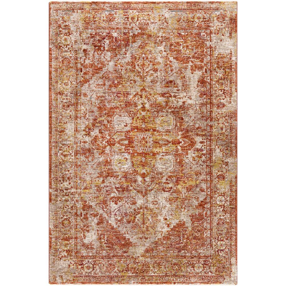 Artistic Weavers Jessop Burnt Orange Medallion 3 ft. x 4 ft. Indoor ...