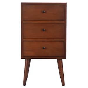 Mid Century Walnut 3-Drawer End Table