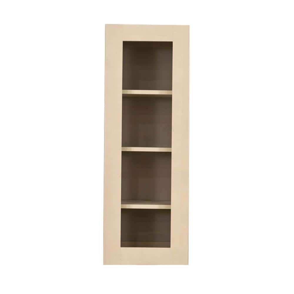 Lancaster Shaker Assembled 18x42x12 in. Wall Mullion Door Cabinet with 1 Door 3 Shelves in Stone Wash price history on PriceWatchPro