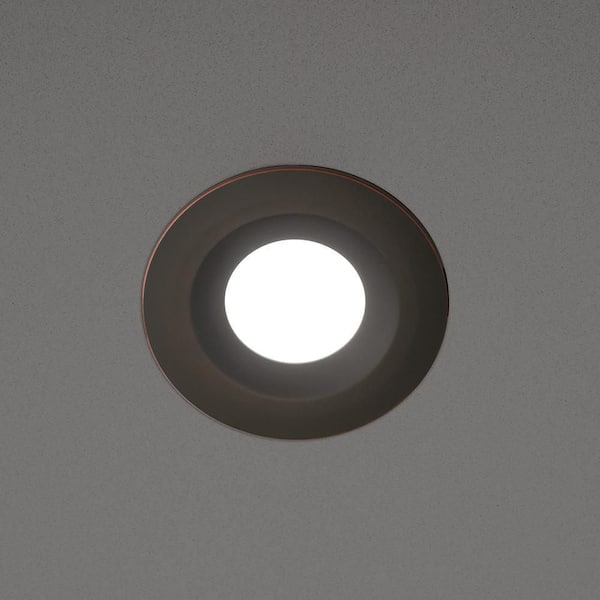 3 in. Canless Integrated LED Recessed Light Oil Rubbed Bronze Trim Kit 550lm Adjustable CCT Kitchen Bathroom (24-Pack)