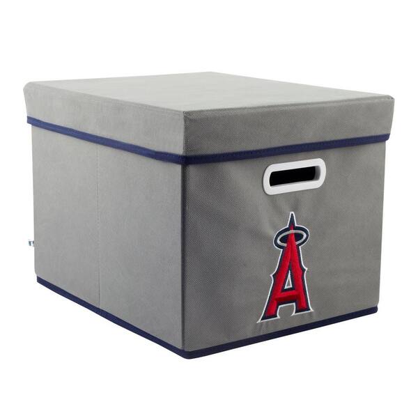 MyOwnersBox MLB STACKITS Los Angeles Angels 12 in. x 10 in. x 15 in. Stackable Grey Fabric Storage Cube