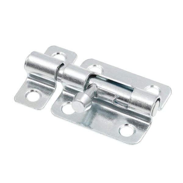 Door and Gate, Slide Barrel Bolt Latch 2-1/2 inch with Screws, Zinc Plated, Rust Resistant (Single Pack)